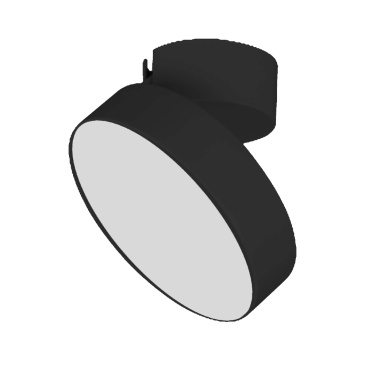 Накладной светильник  16W Белый дневной 028163 SP-RONDO-FLAP-R175-16W 220V откидной поворотный круглый черный