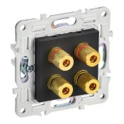 Розетка встраиваемая аудио IEK SKANDY SK-S40-K02 SK-A01Bl черный