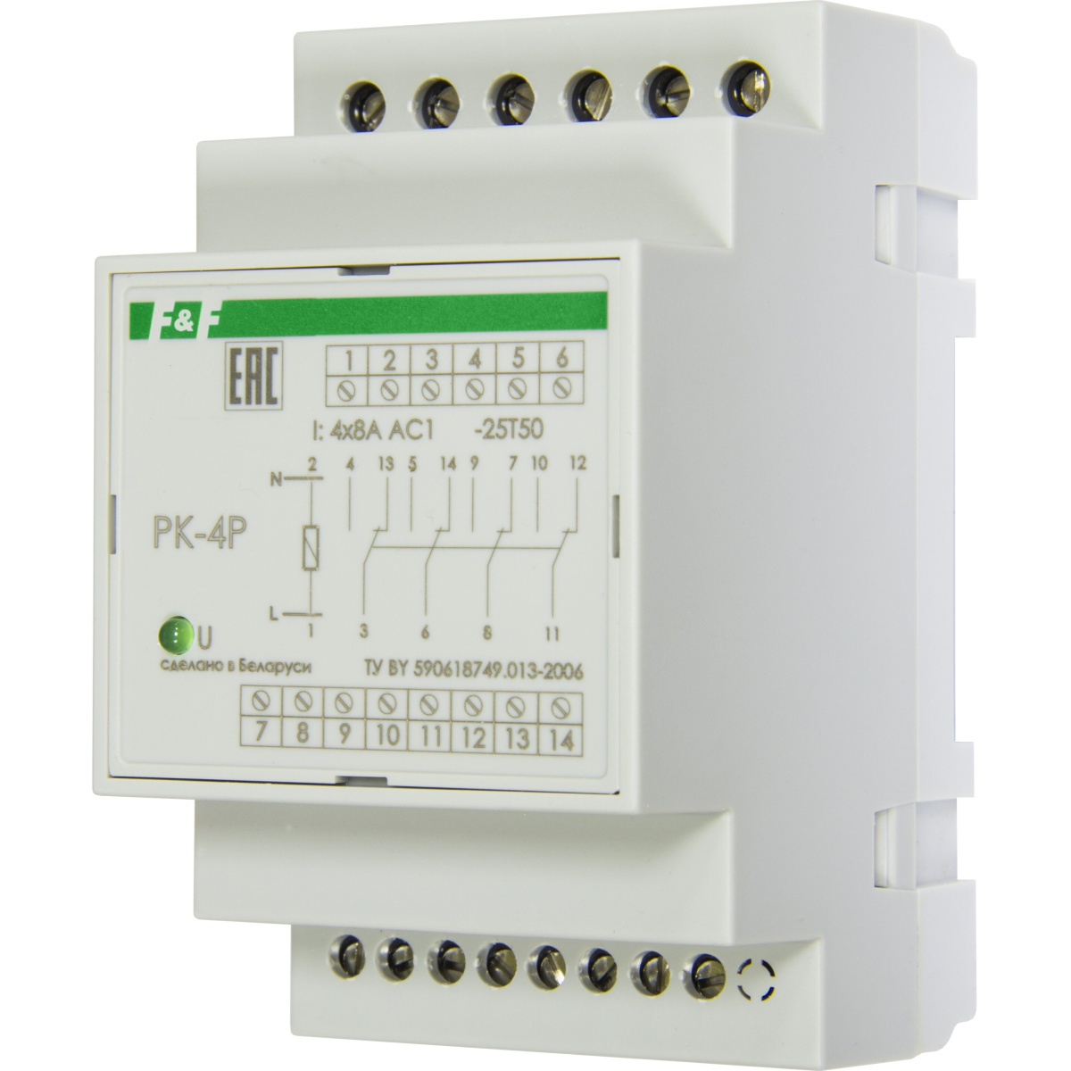 Электромагнитное (промежуточное) реле PK-4P/UN 12V ЕА06.001.012 ...