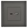 Розетка встраиваемая USB IEK FORTE&PIANO A+C 18Вт FP-U22-018-K03 FP351 серый