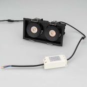 Встраиваемый светильник  18W Белый дневной 026877 CL-SIMPLE-S148x80-2x9W 220V IP20 поворотный прямоугольный черный
