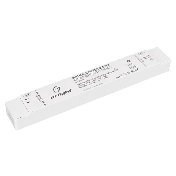 блок питания диммируемый (AC-DC) 24V  150W 051062  ARV-SP-24150-PFC-ZIGBEE пластик