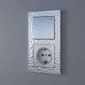 Рамка пластик 2  поста WERKEL Hammer W0022406 серебряный
