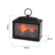 фигурка  светодиодная 4,5W Белый теплый камин &quot;Сканди&quot;, 511-033, 2Led, 3хC, с эффектом живого огня, IP20