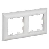 Рамка пластик 2 поста IEK BRITE BR-M22-12-K91 РУ-2-БрАБ арктический белый/белый Рамка пластик 2 поста IEK BRITE BR-M22-12-K91 РУ-2-БрАБ арктический белый/белый