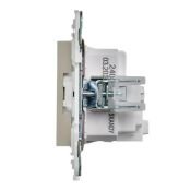 Штепсельная розетка встраиваемая IEK SKANDY 16А SK-R11-16-K10 SK-R05B с з/к без з/ш арктический бежевый
