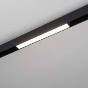 Магнитный трековый светильник  6W Белый дневной MAG-FLAT-25-L200 100deg  24V на магнитный шинопровод черный 033238