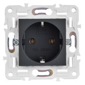 Штепсельная розетка встраиваемая IEK SKANDY 16А SK-R11-16-K48 SK-R05T с з/к без з/ш титан