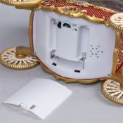 фигурка  светодиодная  «Карета с подарками», 26х23х11 см, пластик, USB, батарейки ААх3, свечение тёплое белое