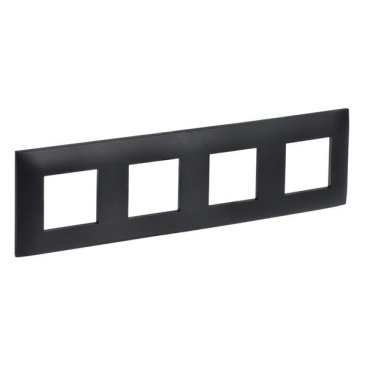 Рамка пластик 4 поста IEK SKANDY SK-M42-K02 SK-F04Bl черный