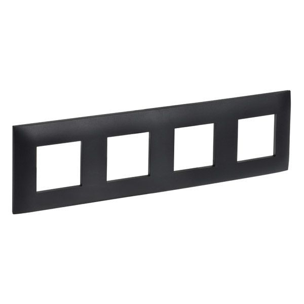 Рамка пластик 4 поста IEK SKANDY SK-M42-K02 SK-F04Bl черный