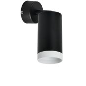 Накладной светильник Lightstar без лампы RB4373436  RULLO HP16  GU10 цилиндр черный/белый с креплением
