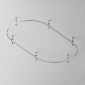 Шинопровод круглый из полукругов 1200мм Flarity TRX154-2SR-D1200-PT платина