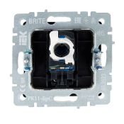 Розетка встраиваемая компьютерная IEK BRITE BR-K10-2-K46 РК11-БрС RJ45 кат.6 сталь