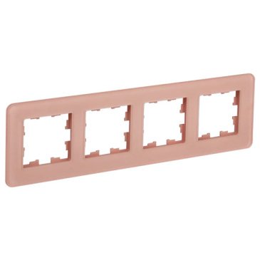 Рамка стеклянная 4 поста IEK BRITE BR-M42-G-41-K97 РУ-4-2-Бр дымчатый RE