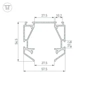 комплектующие к профилю MAG профиль-держатель MAG-STRETCH-ORIENT-2000 036147(2)