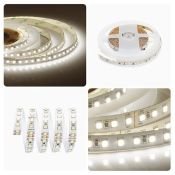 Светодиодная лента Белый теплый 3528 24V  10W/m 120Led/метр 00-330 8мм