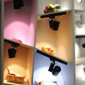 Трековый светильник  40W Белый теплый LGD-SHOP-4TR-R100-40W 24deg  SP2900-Meat на шинопровод черный 026290