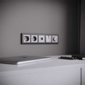 Рамка пластик 5 постов WERKEL Stark W0051864 графит матовый