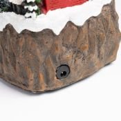 фигурка  светодиодная &quot;Поезд и Дед Мороз&quot; 16х10х12 см, полистон, USB, батарейки АААх3, свечение тёплое белое