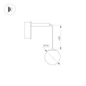 Подвесной светильник   6W Белый дневной 037065 SP-BEADS-WALL-HANG-R130 230V IP20 шар черный