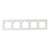 Рамка пластик 5 постов IEK BRITE  BR-M52-51-K01 РУ-5-Бр белый рифленый