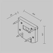 Торцевая заглушка для демпферного шинопровода Exility TRA034D-EC-422W белая