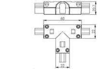 Соединитель тройной ARL-CLEAR-Mini-2x90 (16x8mm) 022706