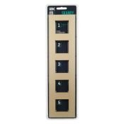 Рамка металлическая 5 постов IEK SKANDY SK-M52-M-K37 SK-F35Sh шампань