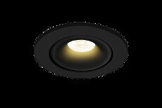 Встраиваемый светильник   3W Белый теплый GIRA MINI BLACK 220V IP44 круглый черный