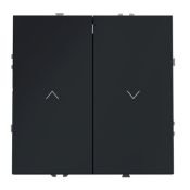 Выключатель встраиваемый VOLTUM S70 для жалюзи 10А графит