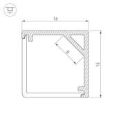 алюминиевый профиль S-LUX SL-KANT-H16-2000 ANOD 023723