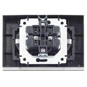 Штепсельная розетка встраиваемая двойная IEK BRITE 16А BR-R21-16-K45-F РС12-3-БрТБ с з/к без з/ш в сборе бронза