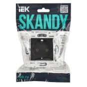 Штепсельная розетка встраиваемая IEK SKANDY 16А SK-R11-16-K02 SK-R05Bl с з/к без з/ш черный