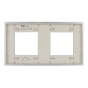 Рамка металлическая 2 поста IEK SKANDY SK-M22-M-K23 SK-F32S серебряный