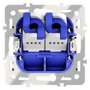 Механизм розетки компьютерной двойной RJ45+RJ45 кат.6 S70
