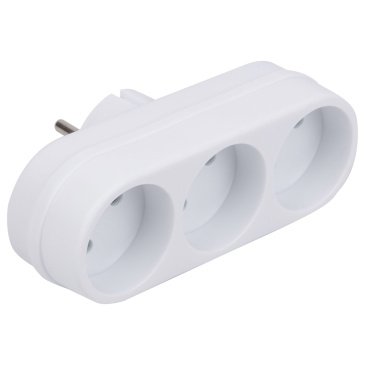 разветвитель -тройник Uniel без заземления UL-00011231 S-ES3-16O WHITE