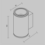 светильник  10W Белый теплый O303WL-L10W3K Клин / Shim 230V IP65 цилиндр накладной белый