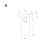Магнитный трековый светильник 9W Белый теплый MAG-MICROCOSM-SPOT-R45 36deg 24V черный 043254