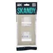 Рамка пластик 2 поста IEK SKANDY SK-M22-K10 SK-F01B бежевый