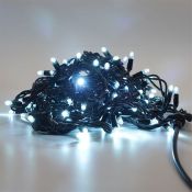 гирлянда НИТЬ  4.5W Белый S-BR-94-10/1M-24V-W/F черный провод каучук 10 м., соединяемая, 24V, 94 Led, IP66, с мерцанием