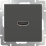 Розетка встраиваемая HDMI  WERKEL  WL07-60-11 / W1186007 серо-коричневый