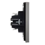 Выключатель встраиваемый одноклавишный самовозвратный IEK FORTE&PIANO 10А FP510 сталь FP-V14-0-10-1-K46