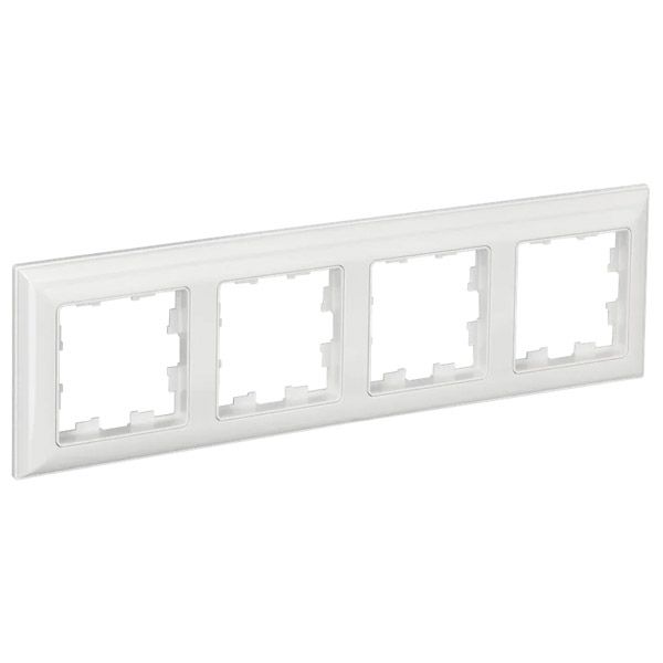 Рамка пластик 4 поста IEK BRITE BR-M42-12-K01 РУ-4-Бр белый/белый