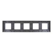 Рамка пластик 5 постов IEK SKANDY SK-M52-K53 SK-F05G графит
