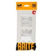 Рамка пластик 2 поста IEK BRITE BR-M22-51-K01 РУ-2-Бр белый рифленый