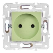 Штепсельная розетка встраиваемая IEK SKANDY 10А SK-R13-10-K06 SK-R01G без з/к с з/ш мятный