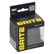 Розетка встраиваемая USB IEK BRITE C 65Вт BR-U13-065-K53 РЮ12-1-БрГ графит