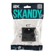 Штепсельная розетка встраиваемая IEK SKANDY 16А SK-R14-16-K53 SK-R04G с з/к без з/ш графит
