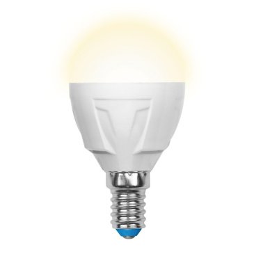 светодиодная лампа шар  G45 Белый теплый  7.0W UL-00002419 LED-G45-7W/WW/E14/FR PLP01WH ЯРКАЯ